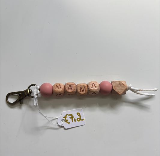 Sleutelhanger mama hout